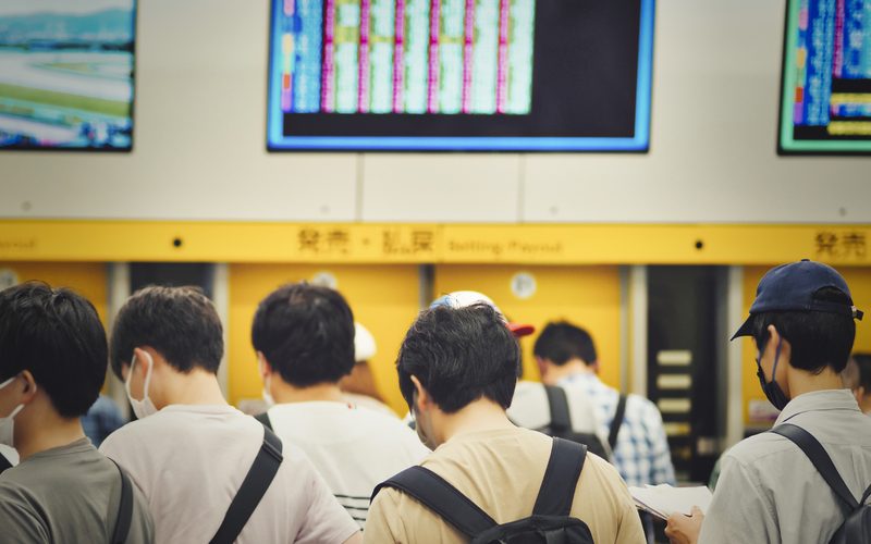 競馬場と観客